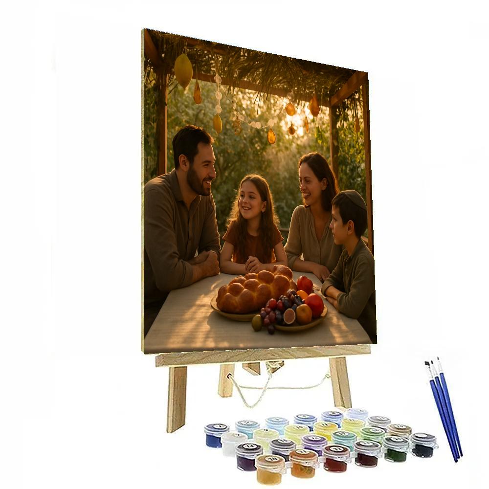 Sukkot Outdoor Communal Meal Paint by numbers art