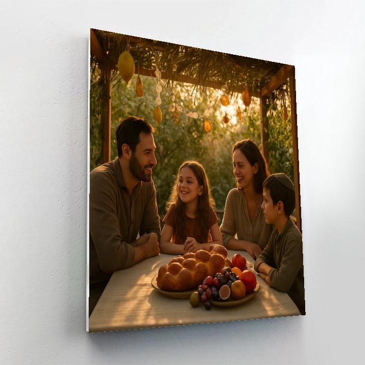 Sukkot Outdoor Communal Meal Paint by numbers art