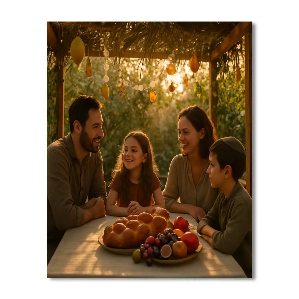 Sukkot Outdoor Communal Meal Paint by numbers art