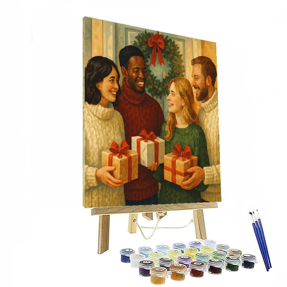 Candles And Wreaths Reverie paint by number