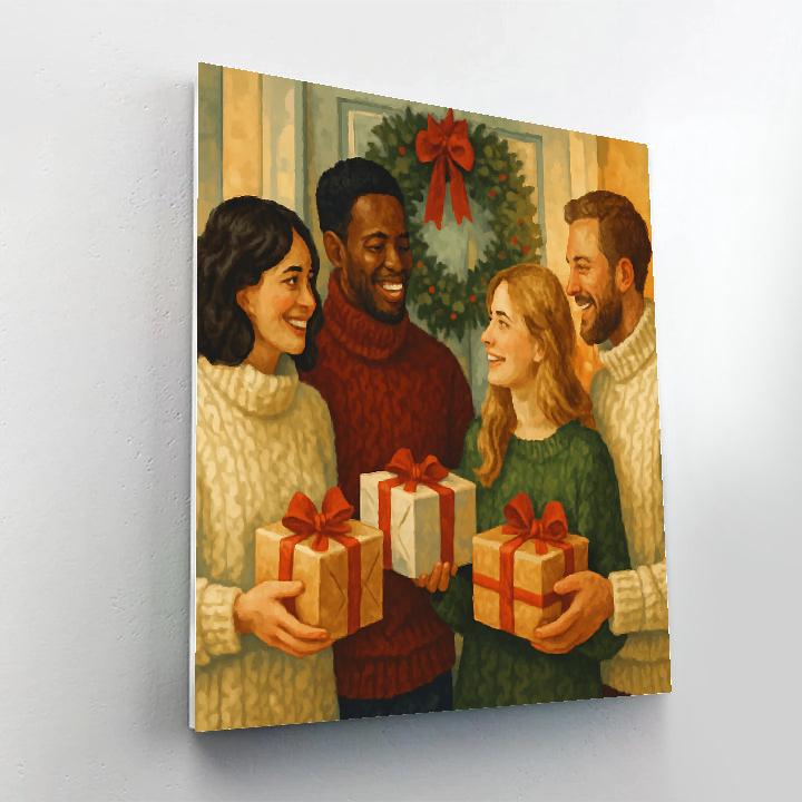 Candles And Wreaths Reverie paint by number