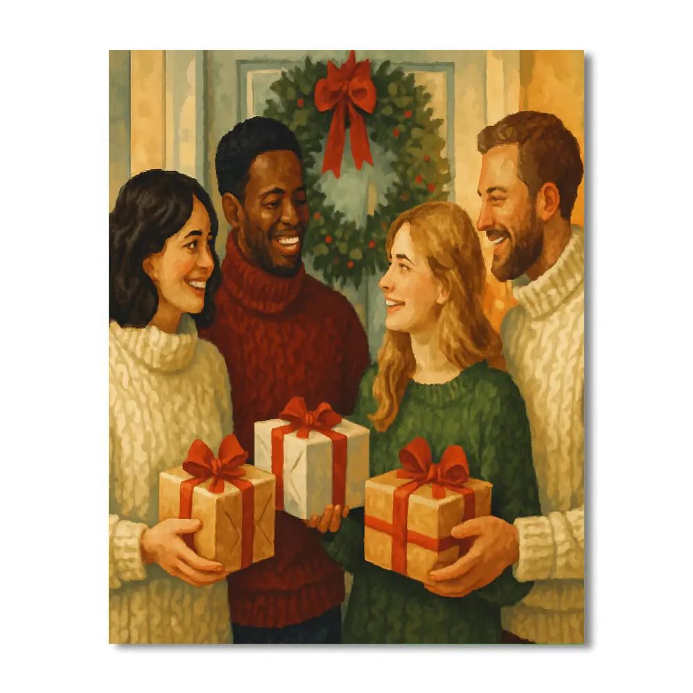 Candles And Wreaths Reverie paint by number