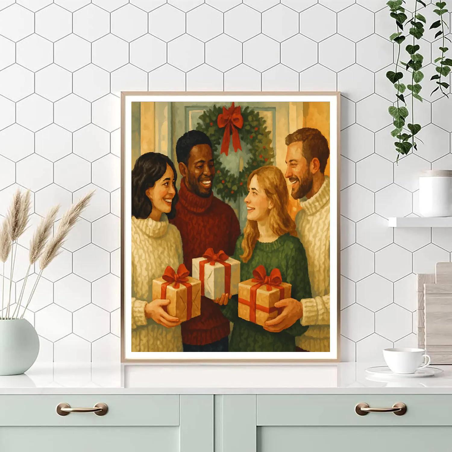 Candles And Wreaths Reverie paint by number