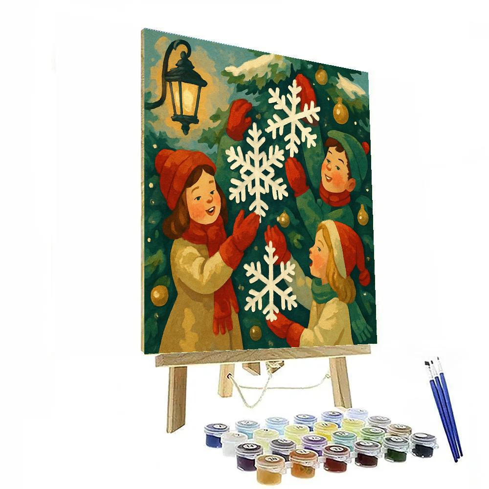 Snowflake Ornament Dance paint by number