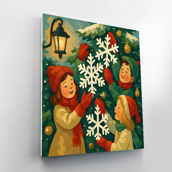 Snowflake Ornament Dance paint by number