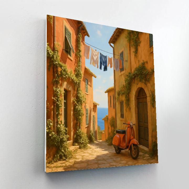 Italy Sunwashed Alleys DIY paint by numbers