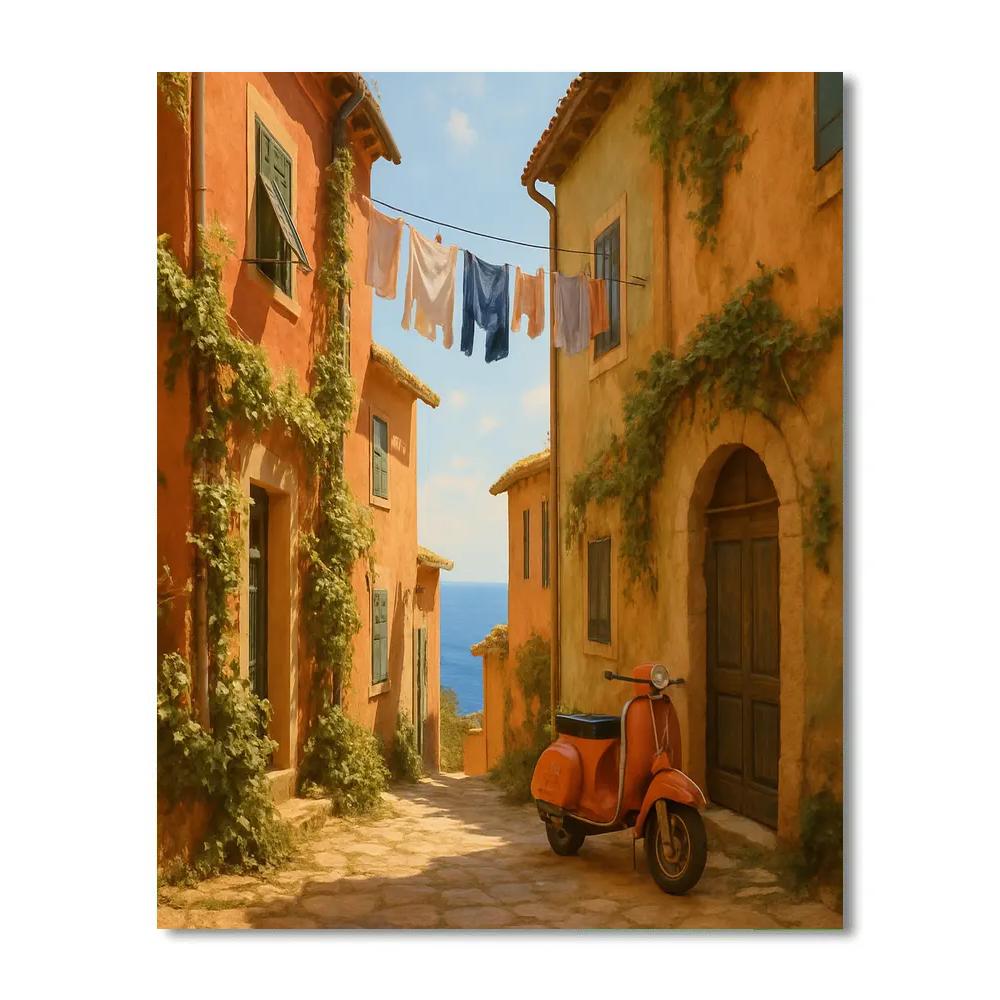 Italy Sunwashed Alleys DIY paint by numbers
