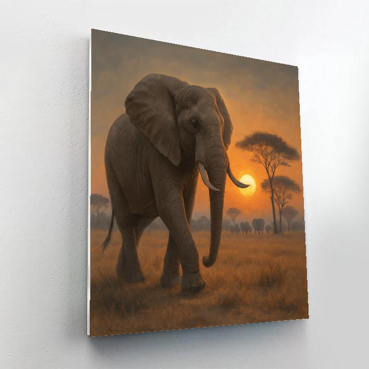 Elephant Savannah Keeper paint by number