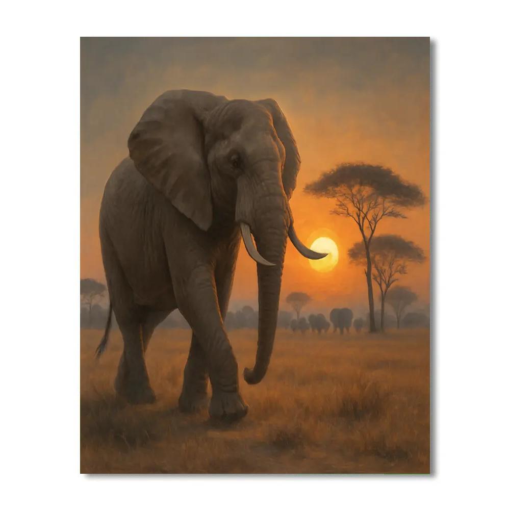 Elephant Savannah Keeper paint by number
