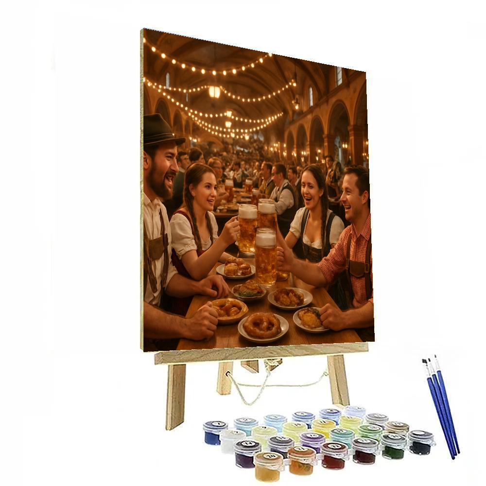 Oktoberfest Munich Beer Hall DIY paint by numbers