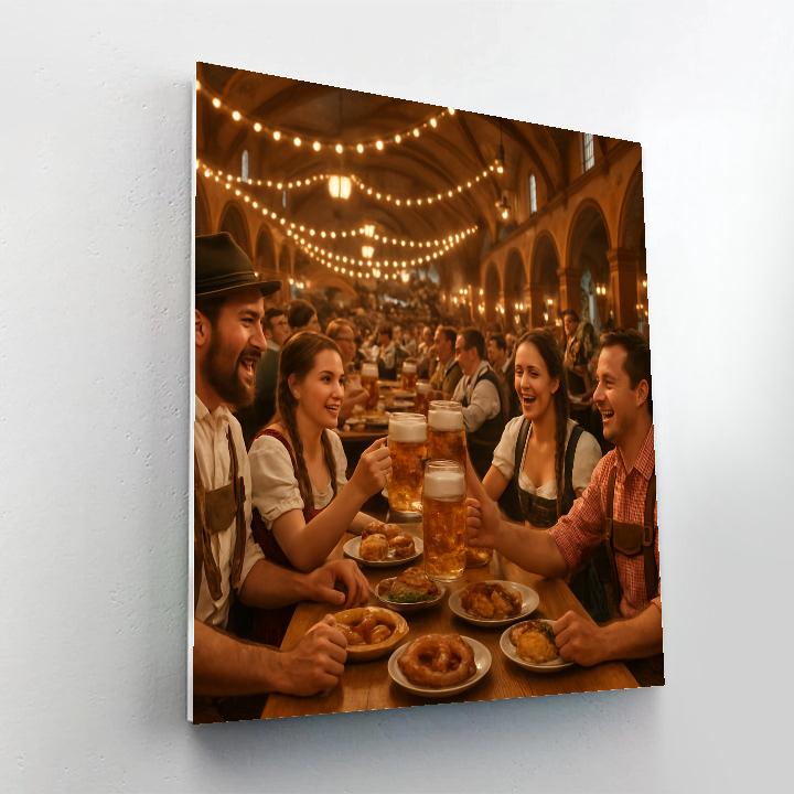 Oktoberfest Munich Beer Hall DIY paint by numbers