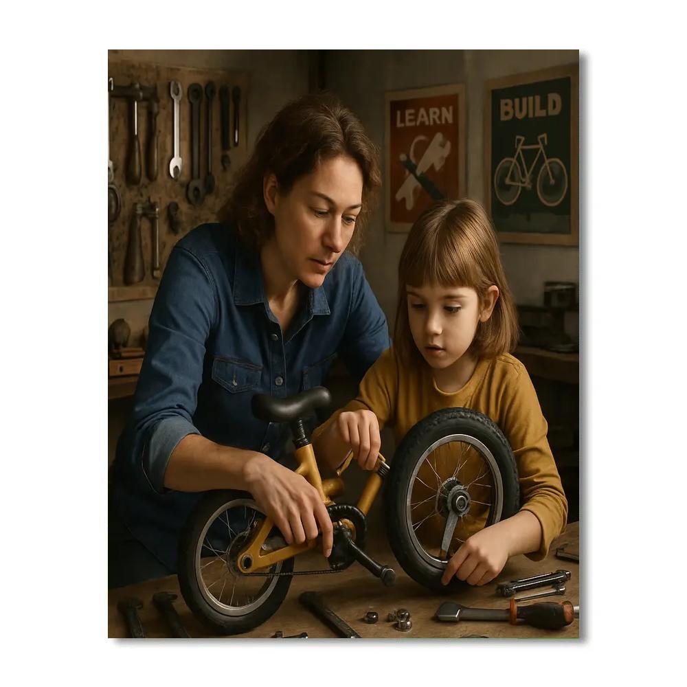 Bicycle Repair Workshop Bonding Number painting