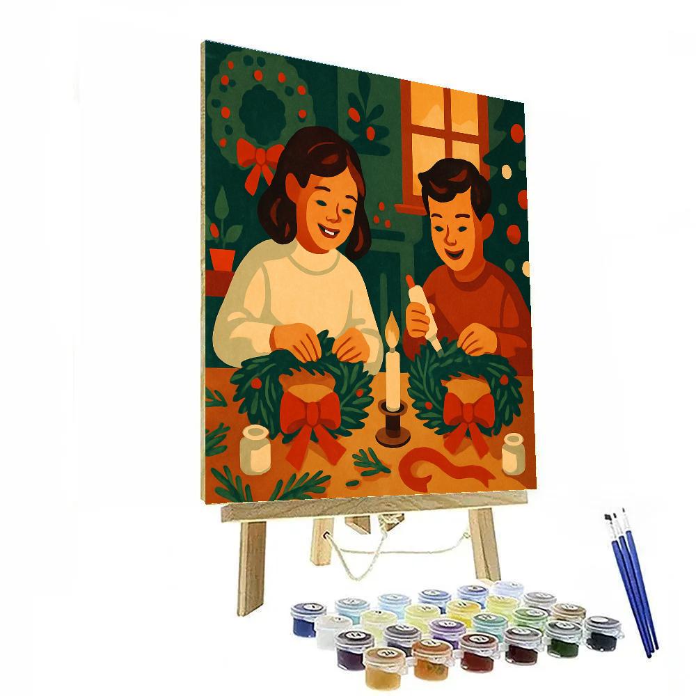 Wreaths And Warm Wishes Painting by numbers kit