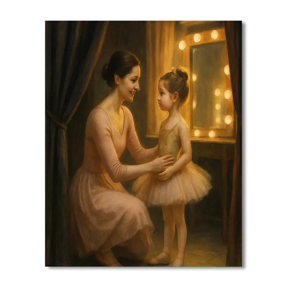 Dance Recital Backstage Encouragement Paint by numbers art