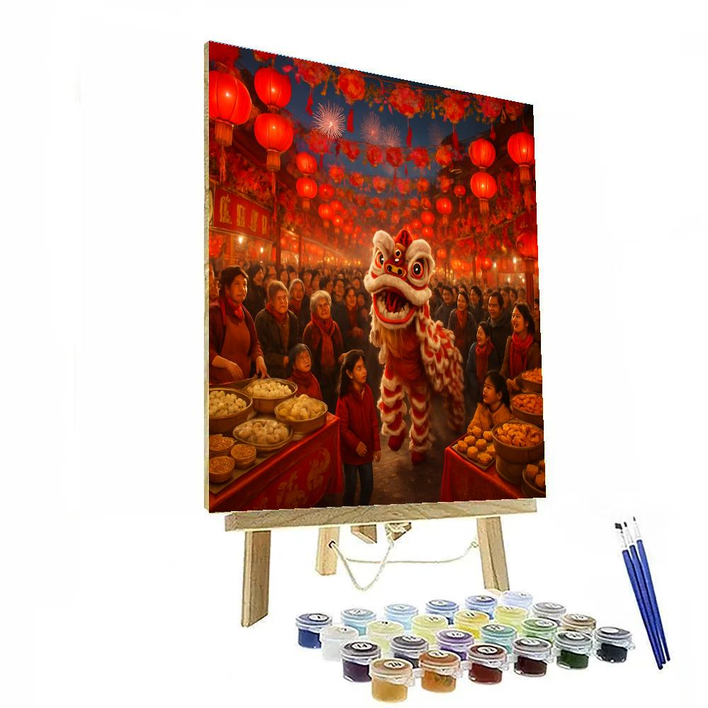 Chinese New Year Market Numbered painting kits