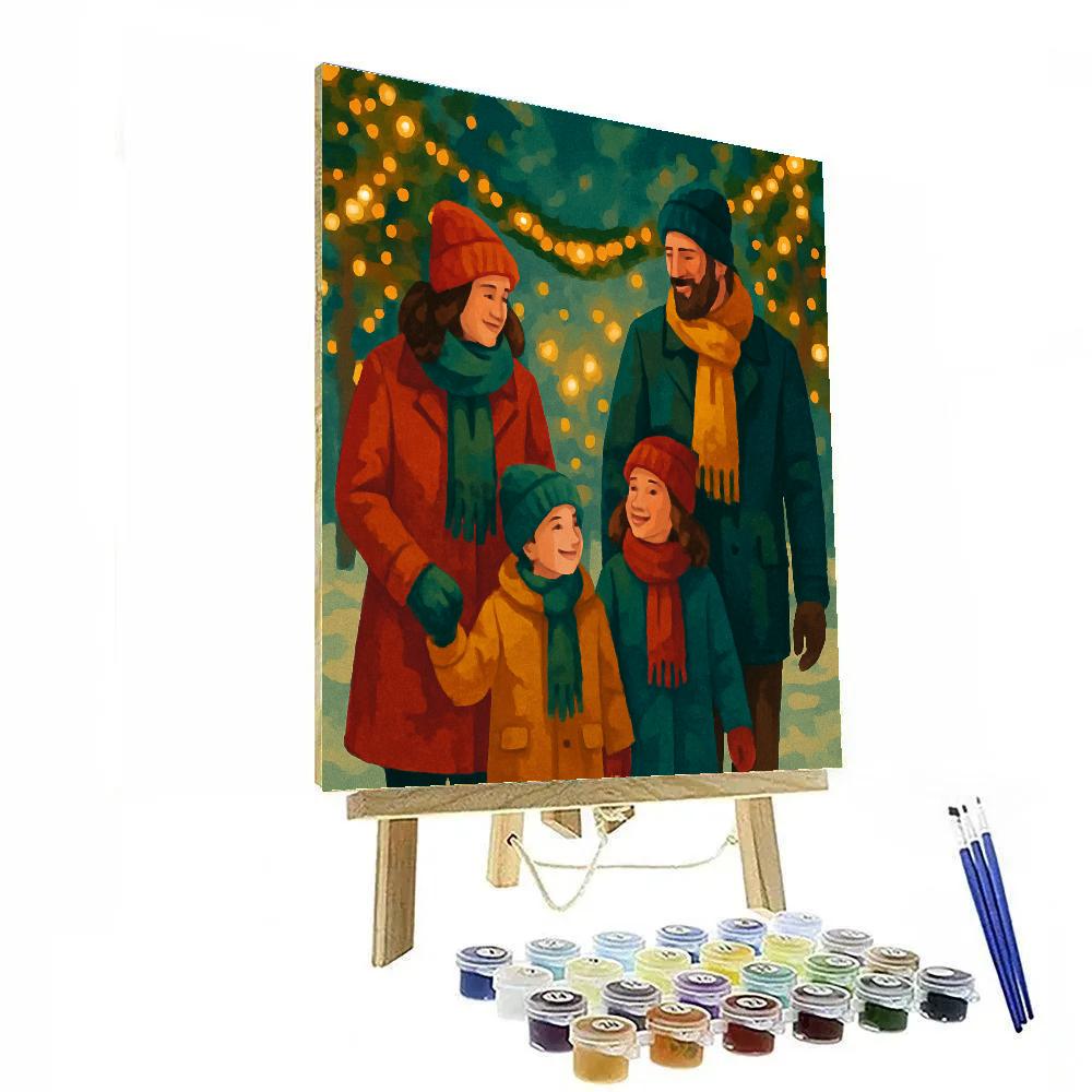 Twinkle Light Stroll Number painting