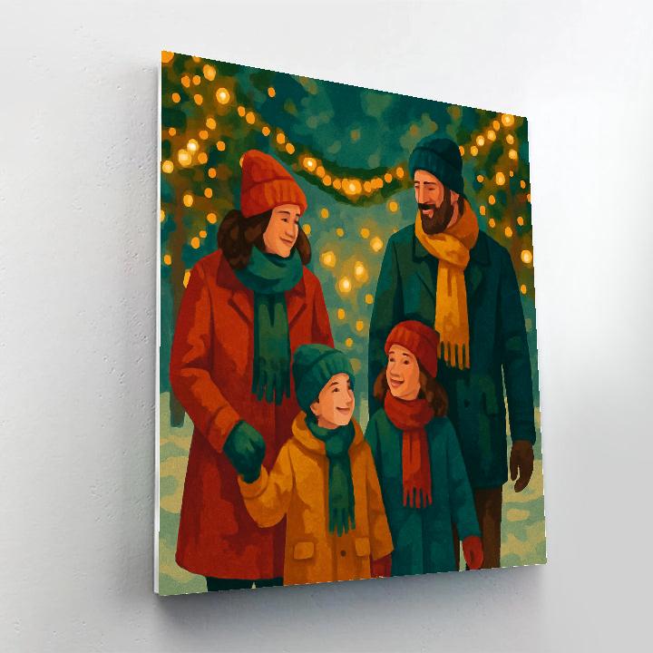 Twinkle Light Stroll Number painting