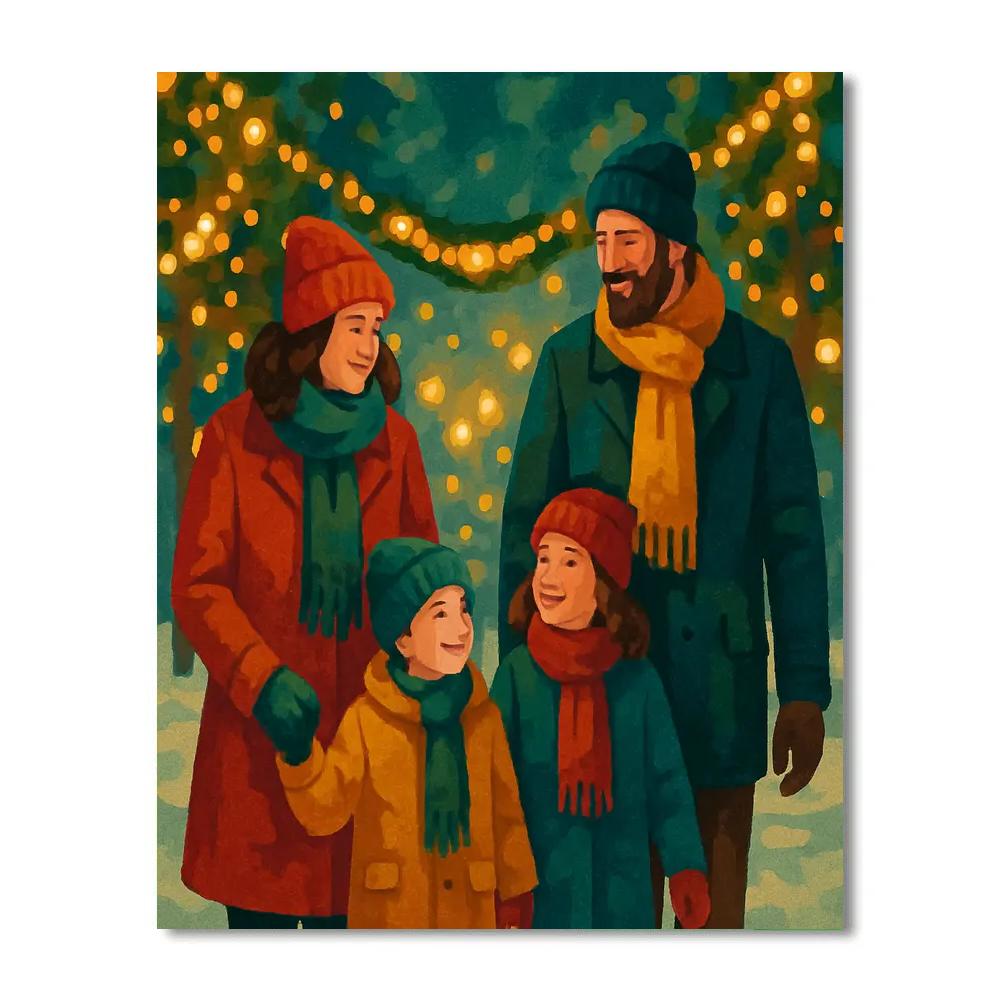 Twinkle Light Stroll Number painting