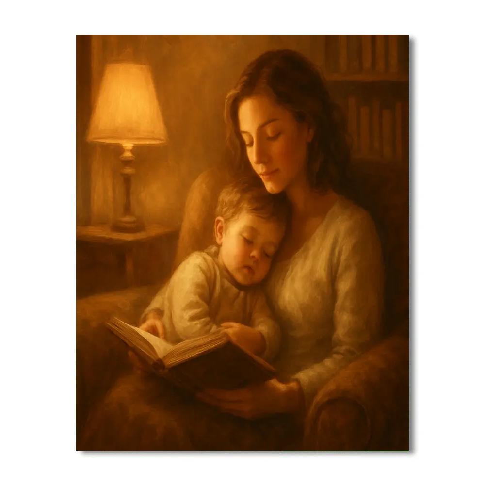 Cozy Bedtime Story Embrace paint by numbers