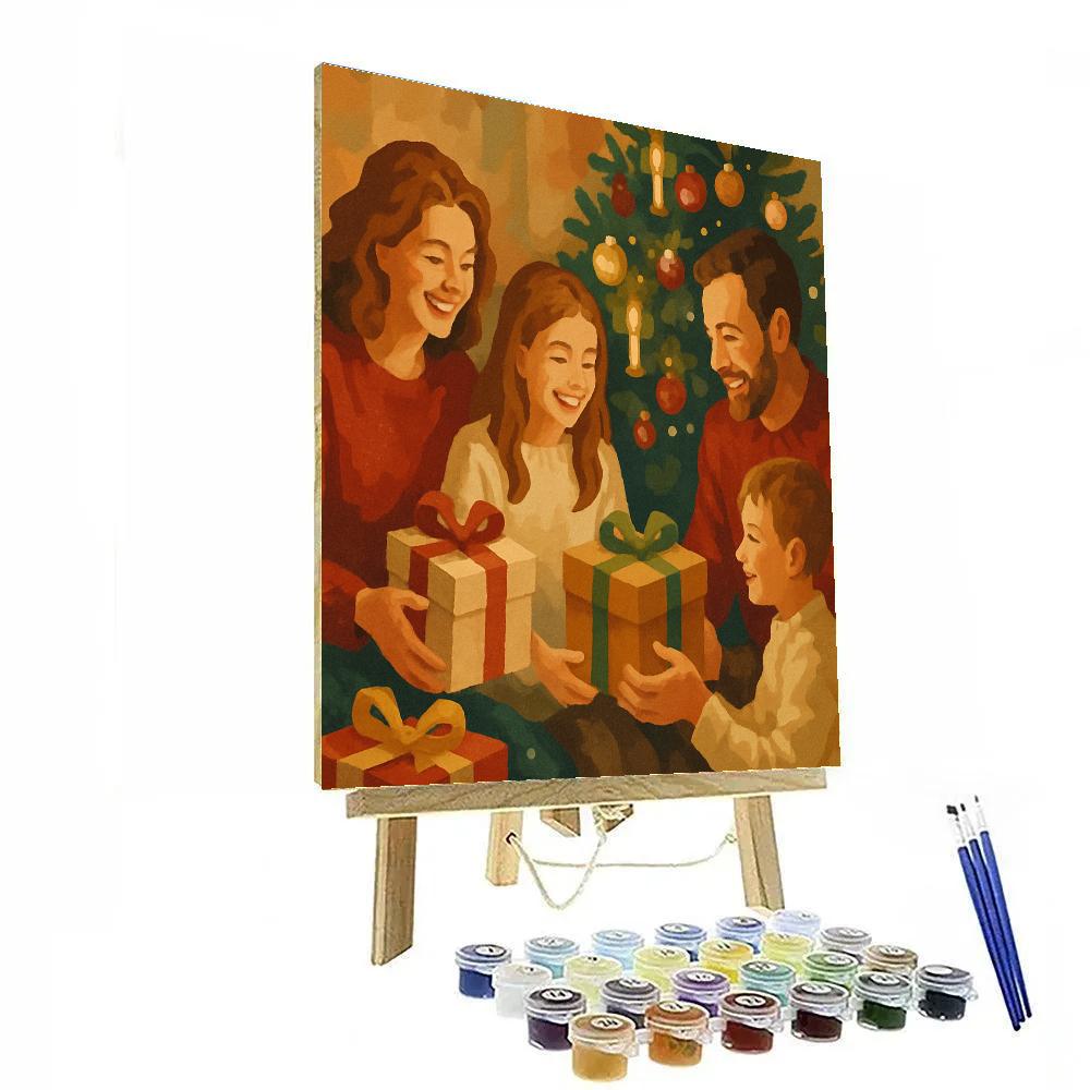 Joyous Gift Exchange DIY paint by numbers