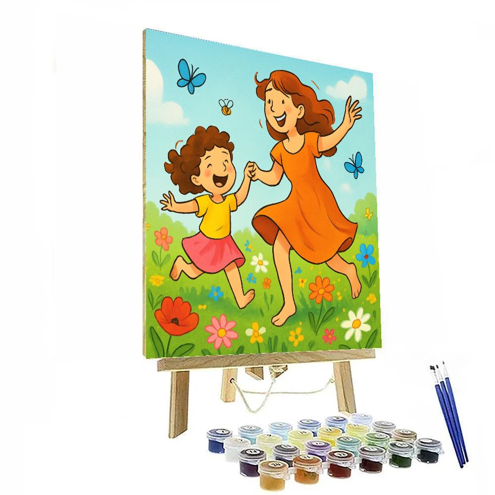 Garden Dance With Mother Painting by numbers kit