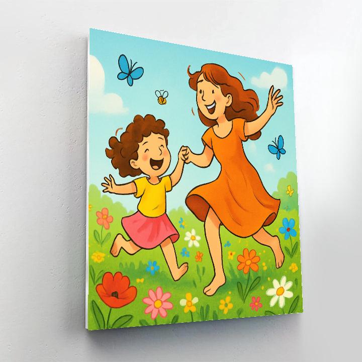 Garden Dance With Mother Painting by numbers kit