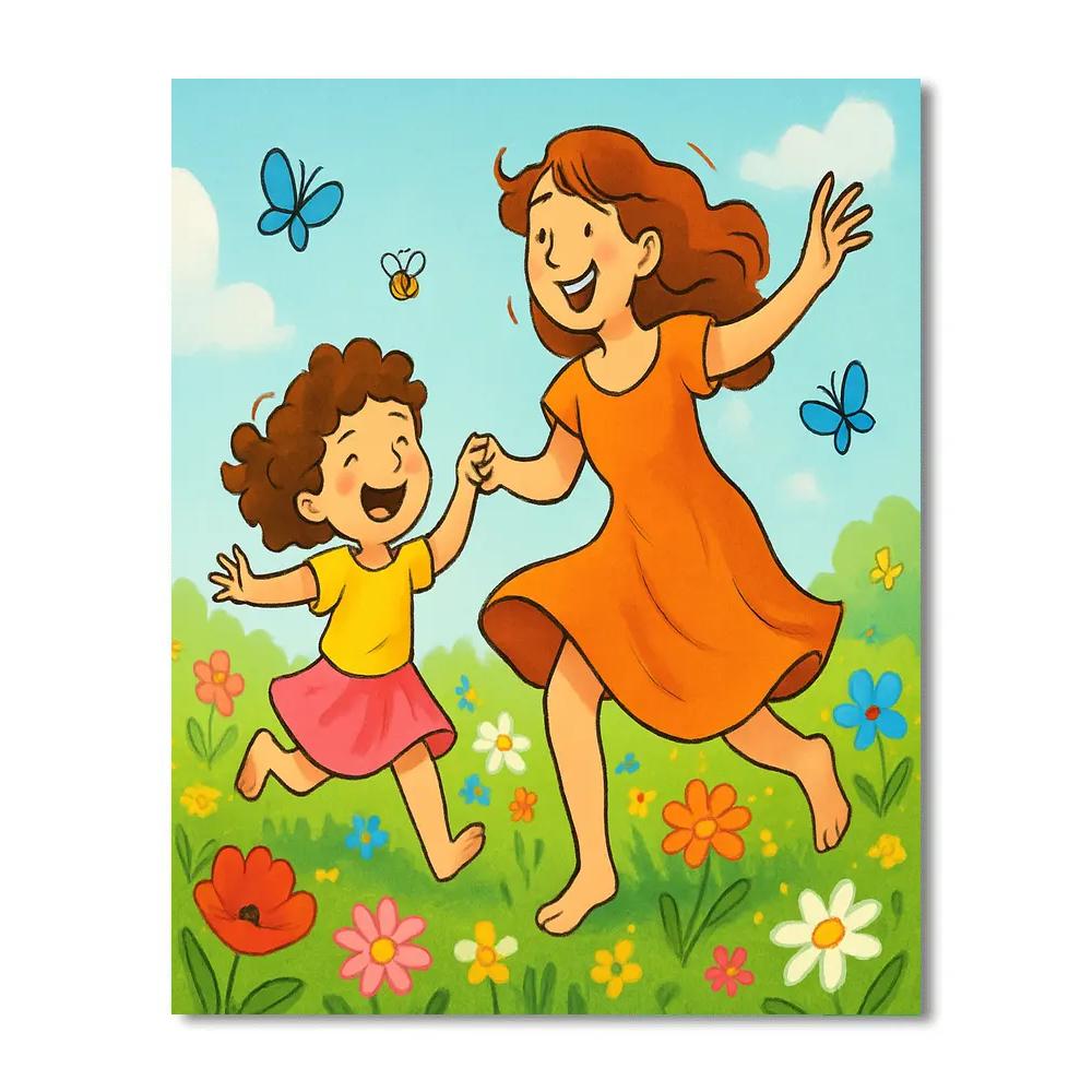 Garden Dance With Mother Painting by numbers kit