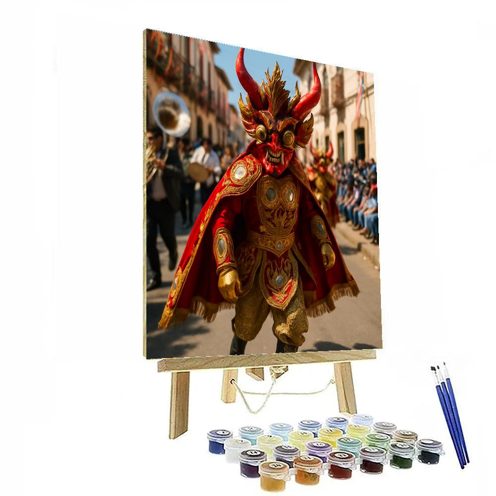 Diablada Parade At Oruro Carnival Bolivia Paint by numbers kits