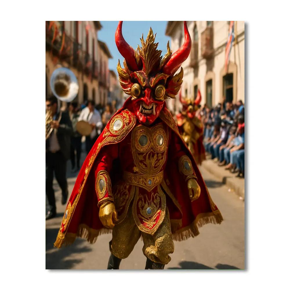 Diablada Parade At Oruro Carnival Bolivia Paint by numbers kits