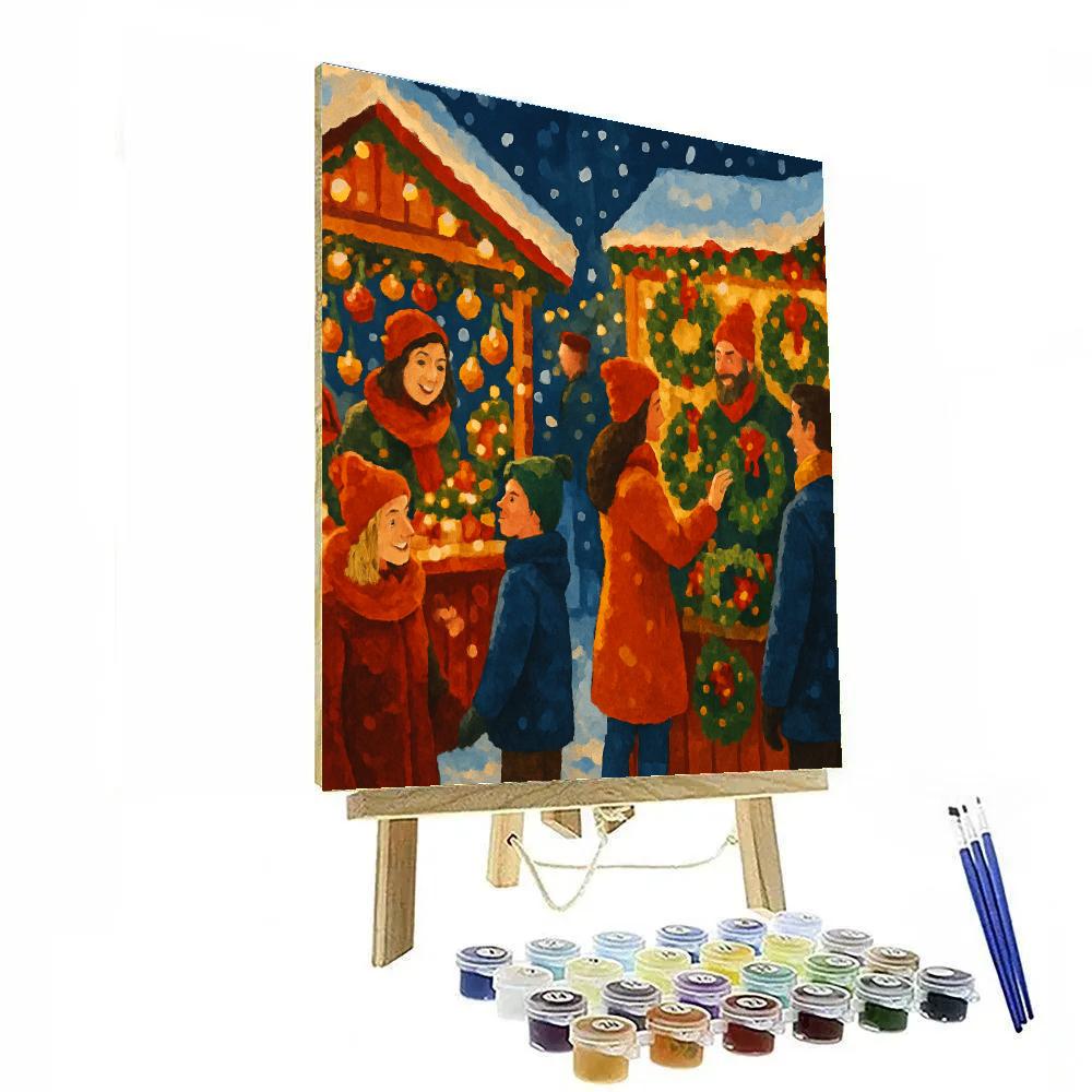 Winter Market Glow Numbered painting kits