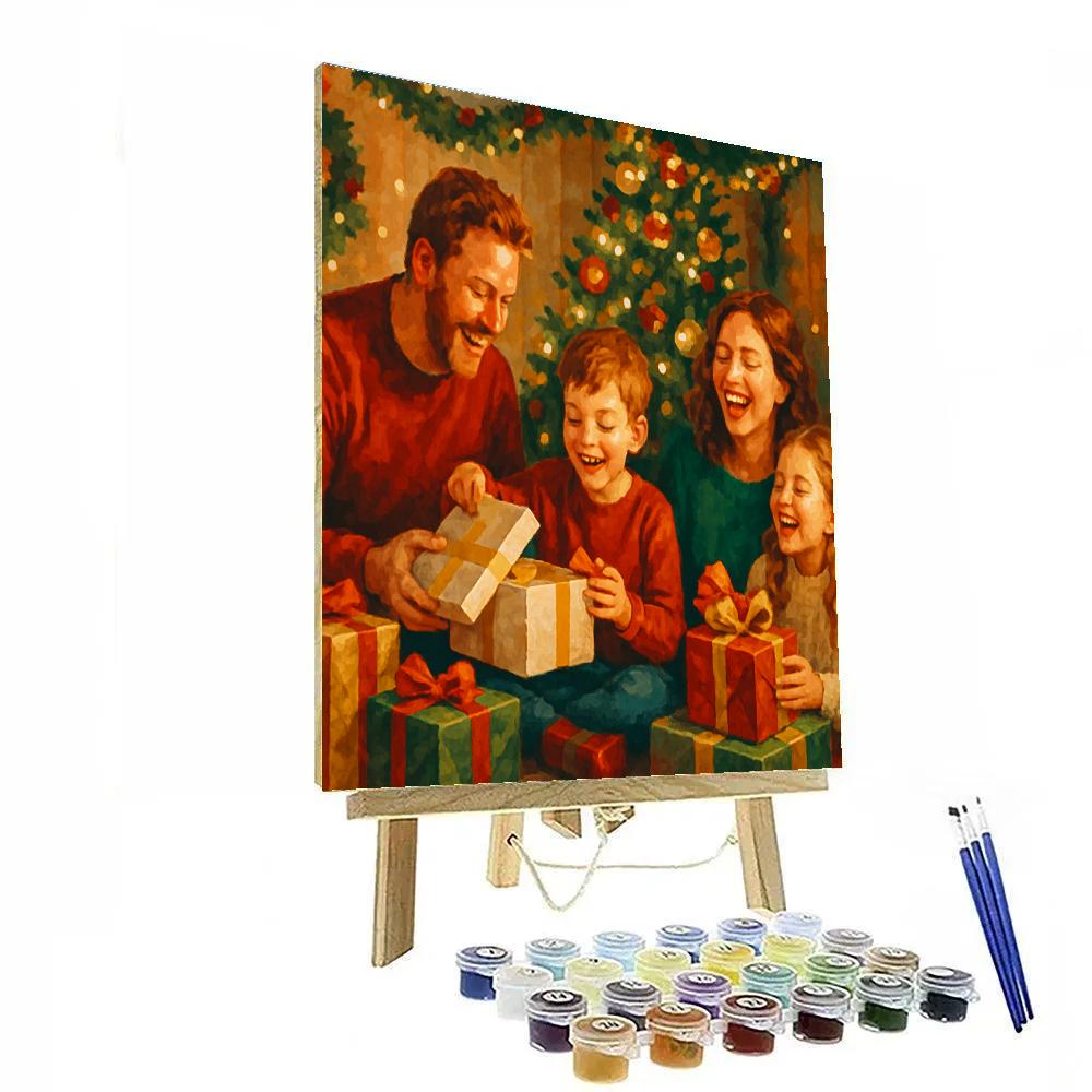 Joyful Present Unwrapping paint by color