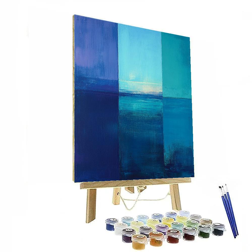 Mark Rothko Inspired Twilight Ocean Depths Numbered painting kits