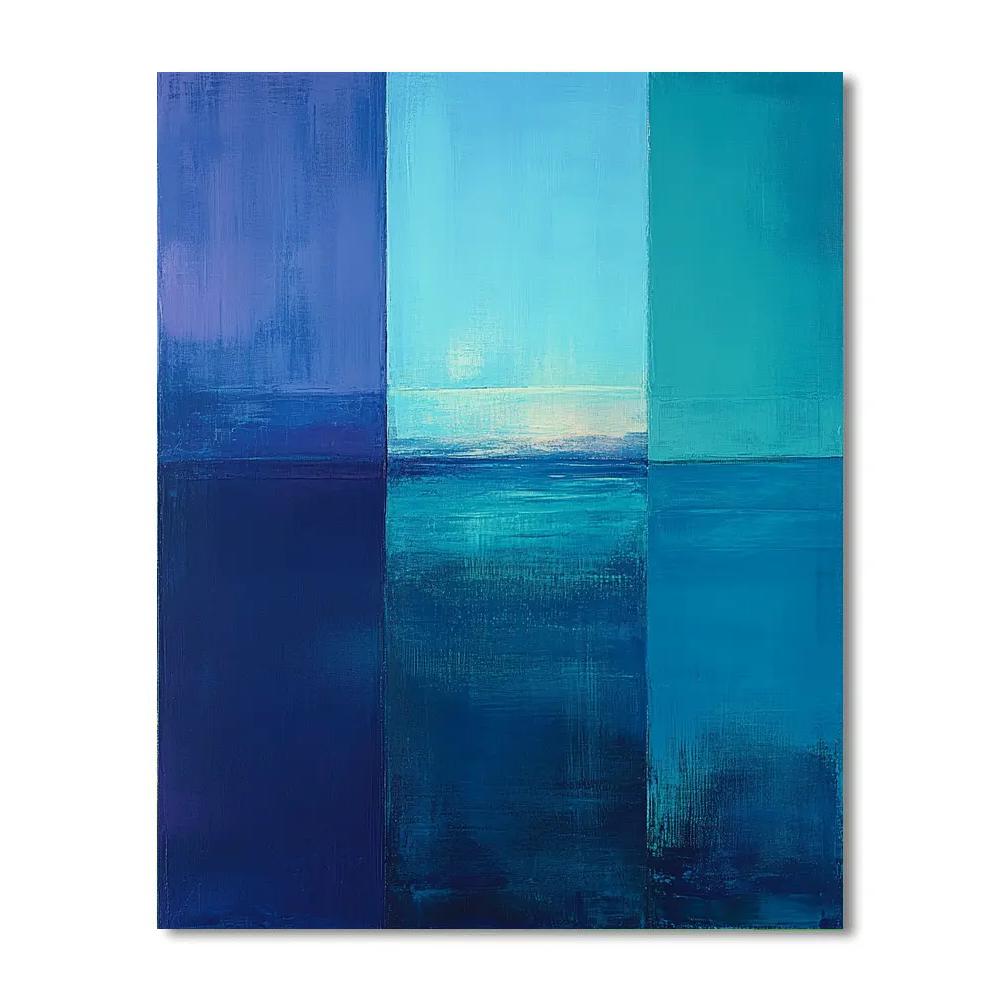 Mark Rothko Inspired Twilight Ocean Depths Numbered painting kits
