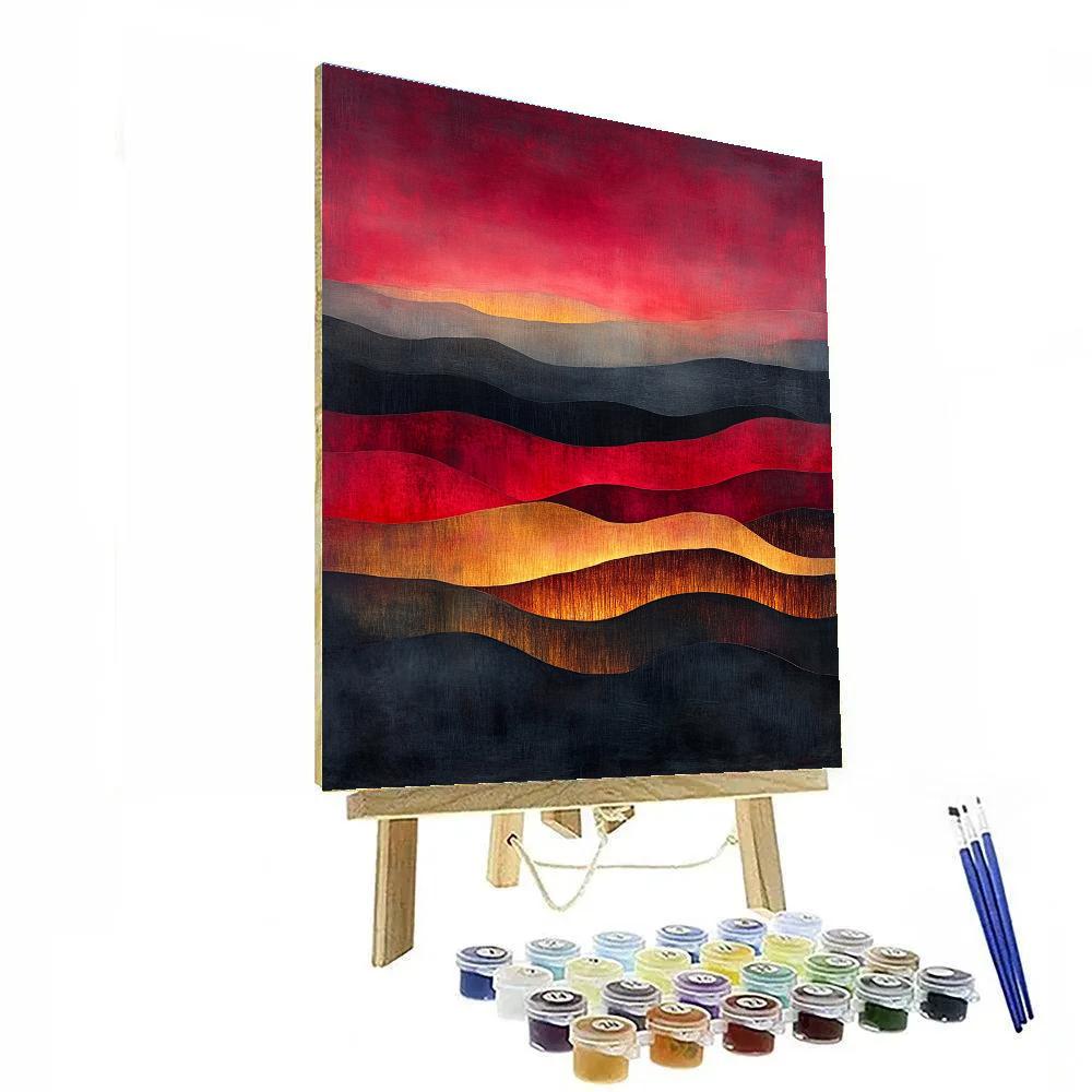 Mark Rothko Inspired Volcanic Silence paint by color
