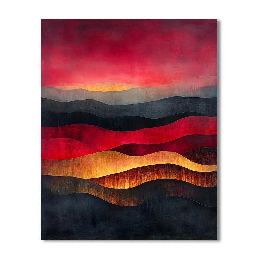 Mark Rothko Inspired Volcanic Silence paint by color