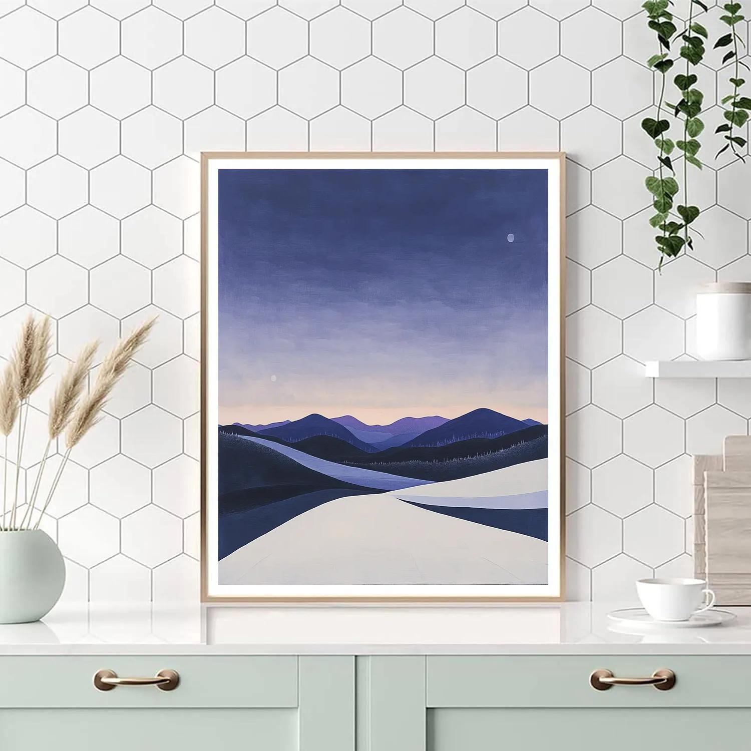 Hiroshige Inspired Snowbound Mountain Twilight Numbered painting kits