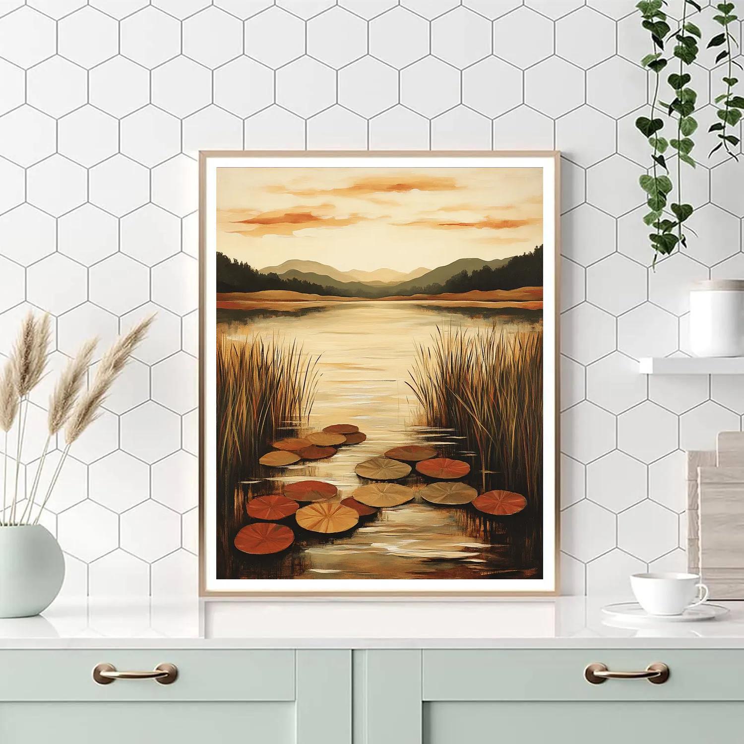 Nandalal Bose Inspired Monsoon River Song paint by number