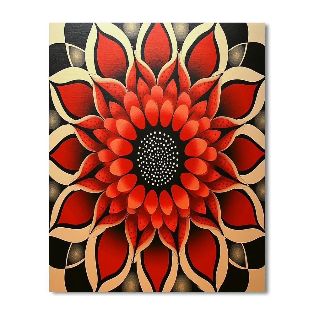 Yayoi Kusama Inspired Infinite Garden Number painting