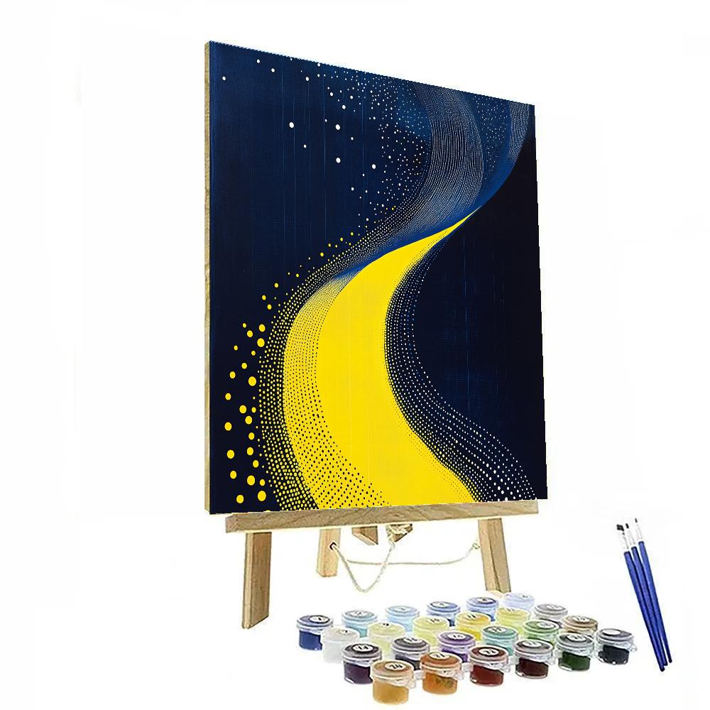 Yayoi Kusama Inspired Cosmic Pulse Numbered painting kits