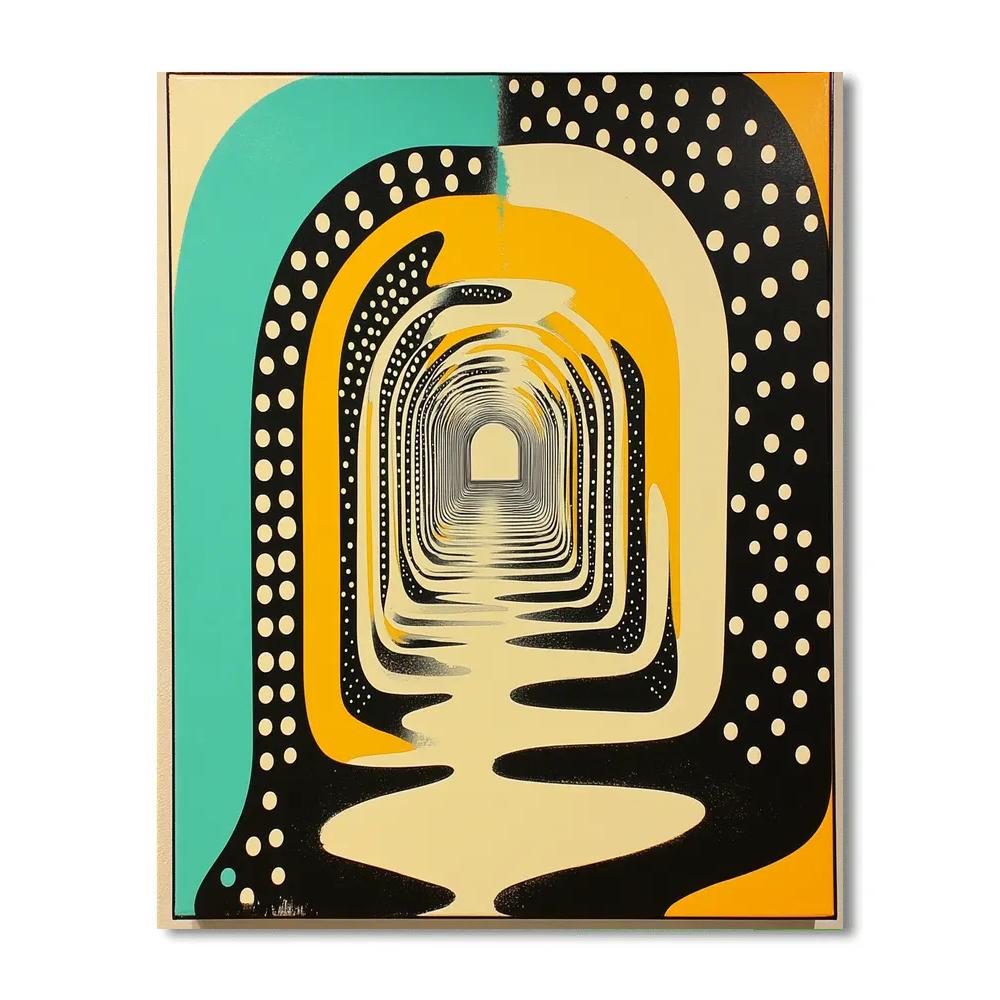 Yayoi Kusama Inspired Mirror Of Dots Paint by numbers kits