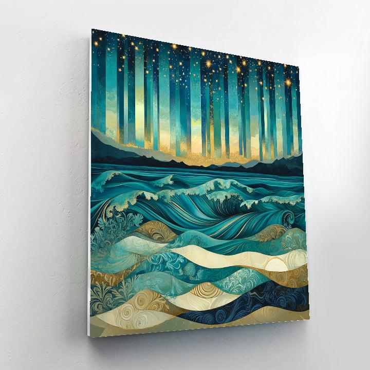 Alphonse Mucha Inspired Oceanic Aurora Painting by numbers kit