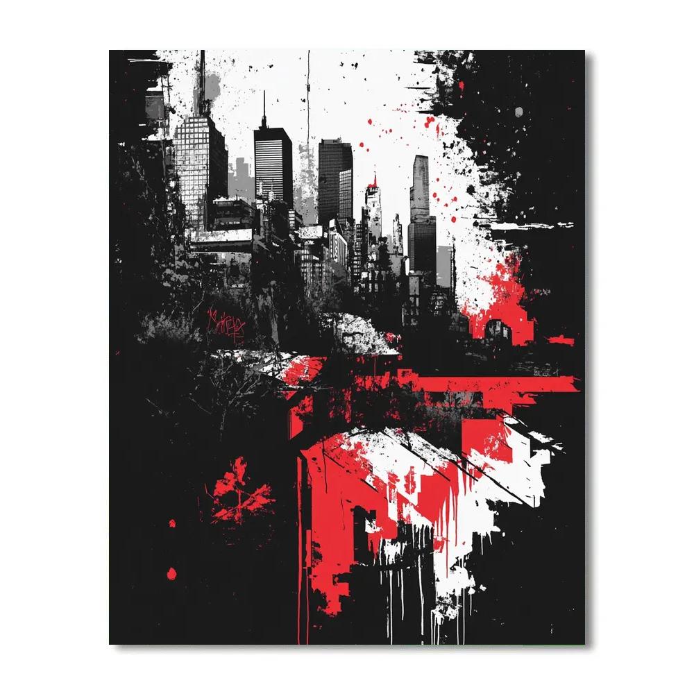 Banksy Inspired Urban Dystopia Paint by numbers kits