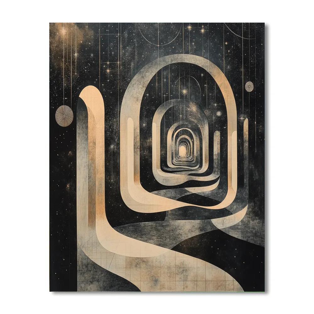 M.C. Escher Inspired Celestial Maze Of Shadows Paint by numbers kits