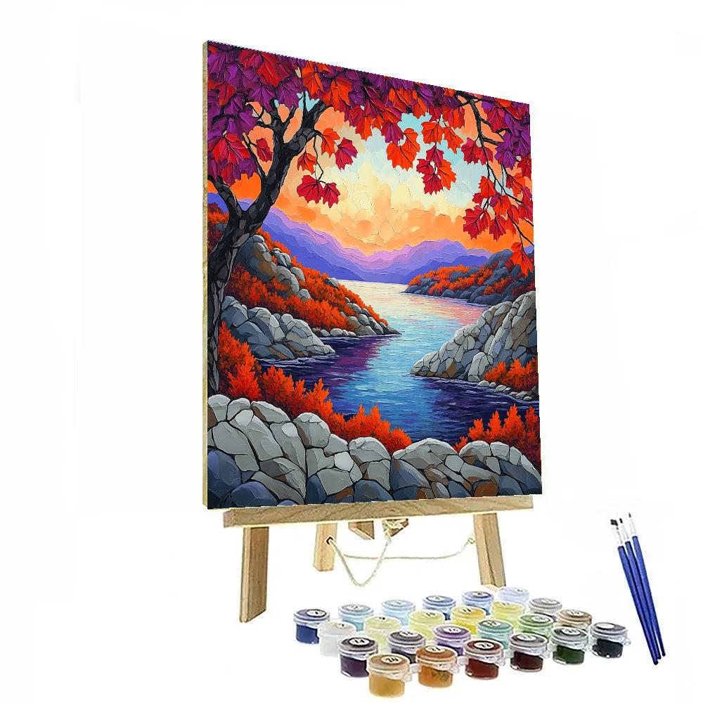 A.Y. Jackson Inspired Northern Shield Dawn paint by number