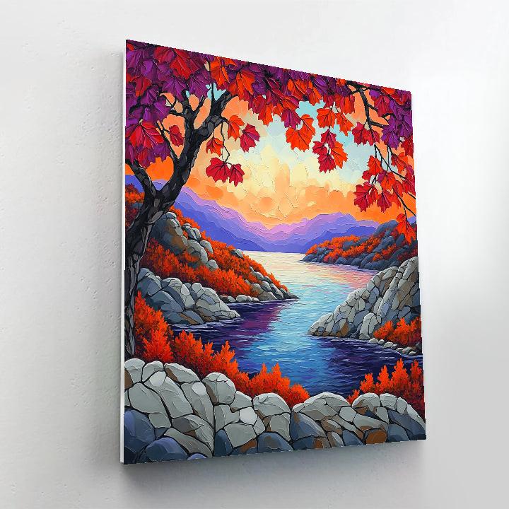 A.Y. Jackson Inspired Northern Shield Dawn paint by number