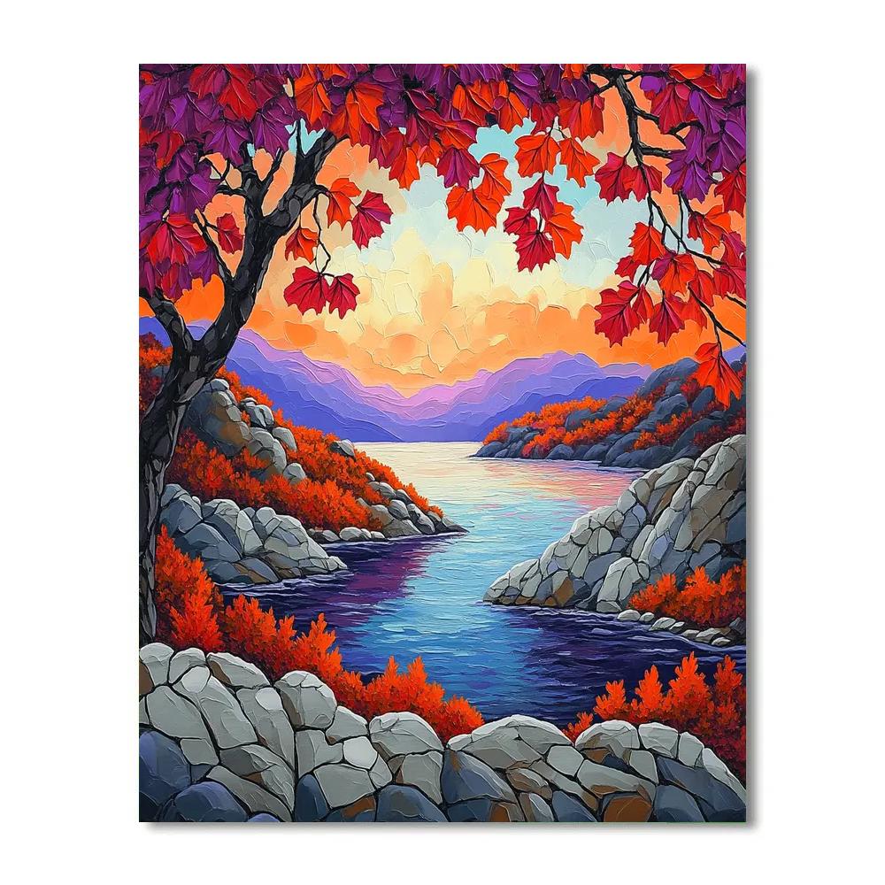 A.Y. Jackson Inspired Northern Shield Dawn paint by number