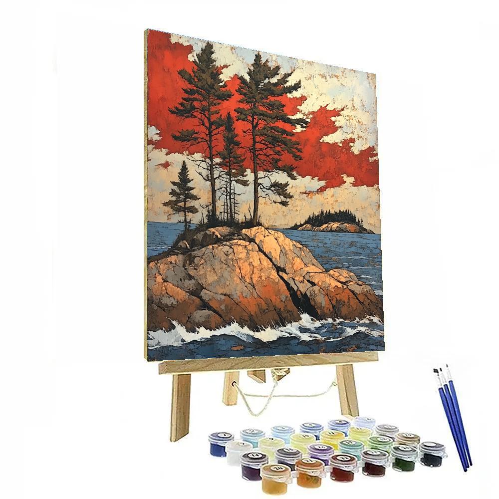 Arthur Lismer Inspired Georgian Bay Gale Painting by numbers kit