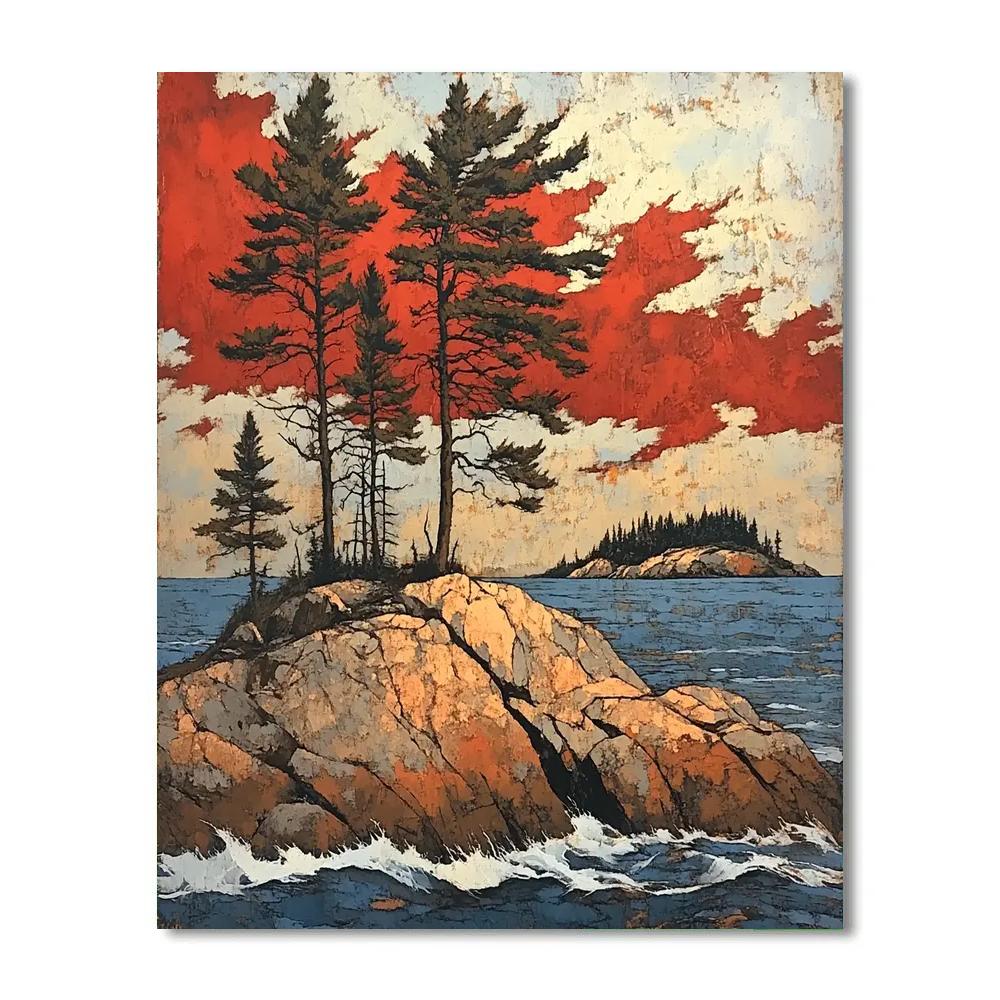 Arthur Lismer Inspired Georgian Bay Gale Painting by numbers kit