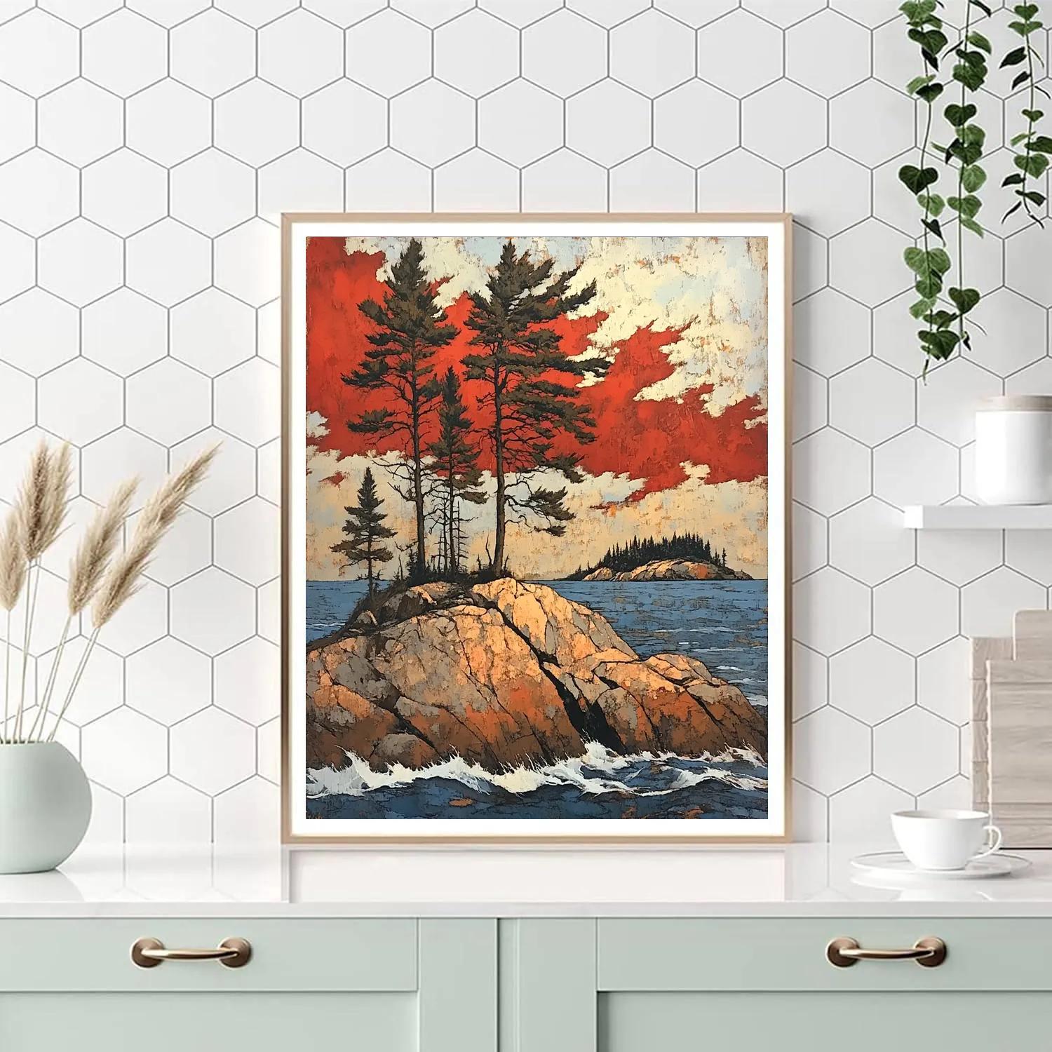 Arthur Lismer Inspired Georgian Bay Gale Painting by numbers kit