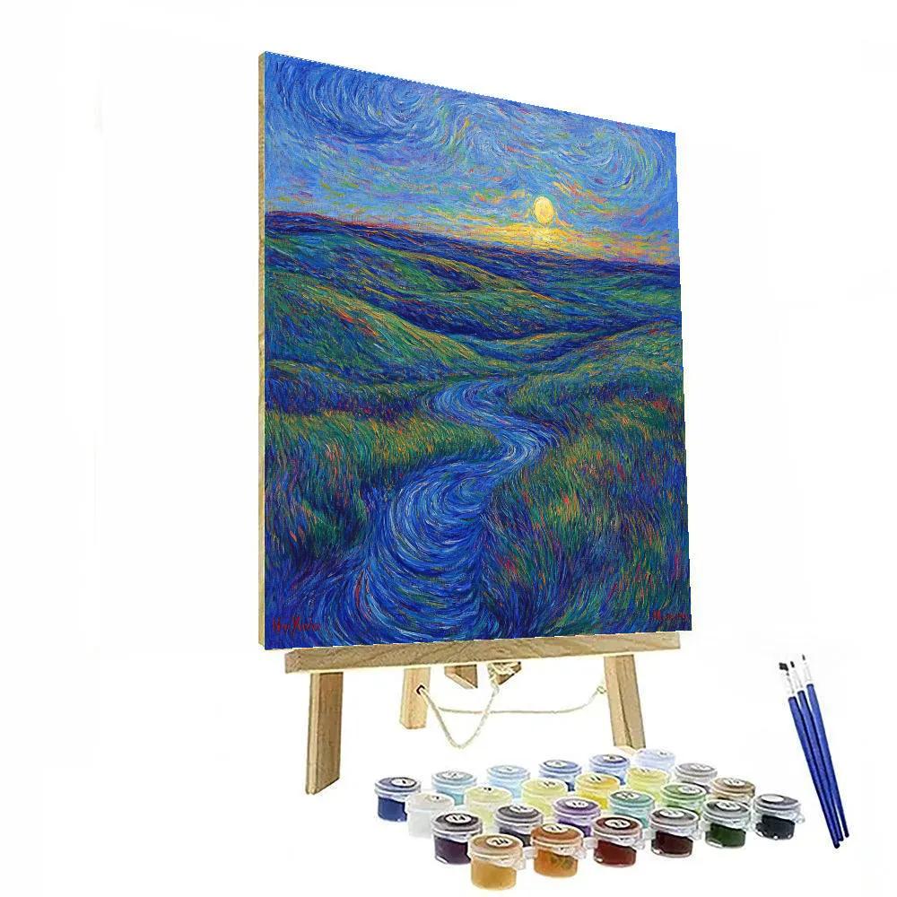 Edvard Munch Inspired Trembling Heath At Dusk Numbered painting kits